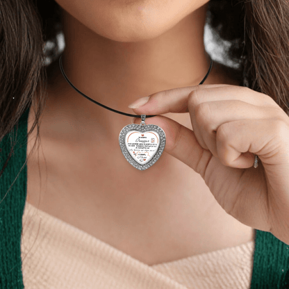 Ръчно изработен медальон от майка за дъщеря [сърце]